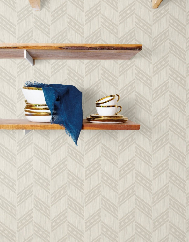 RY30405 chevron stripe wallpaper from the Boho Rhapsody collection by Seabrook Designs