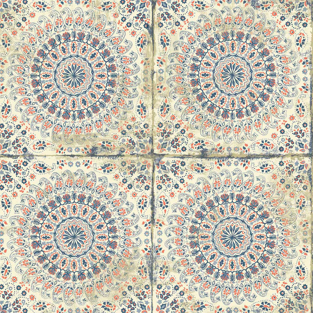 
                  
                    RY30706 cream mandala tile rustic wallpaper from the Boho Rhapsody collection by Seabrook Designs
                  
                