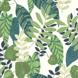 RY30904 green tropicana leaves botanical wallpaper from the Boho Rhapsody collection by Seabrook Designs