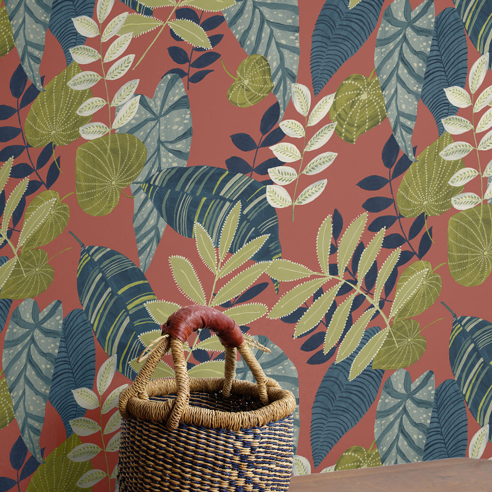 
                  
                    RY30906 tropicana leaves botanical wallpaper basket from the Boho Rhapsody collection by Seabrook Designs
                  
                