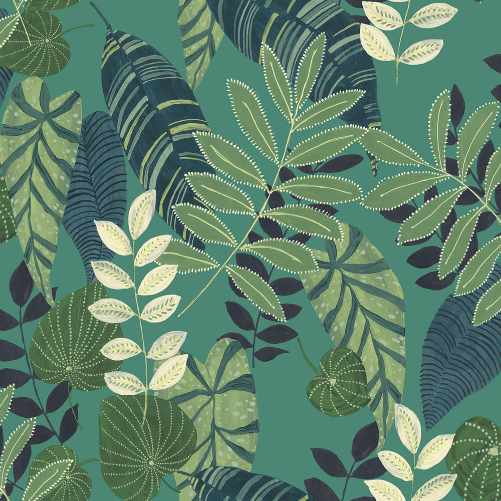 
                  
                    RY30914 green tropicana leaves botanical wallpaper from the Boho Rhapsody collection by Seabrook Designs
                  
                