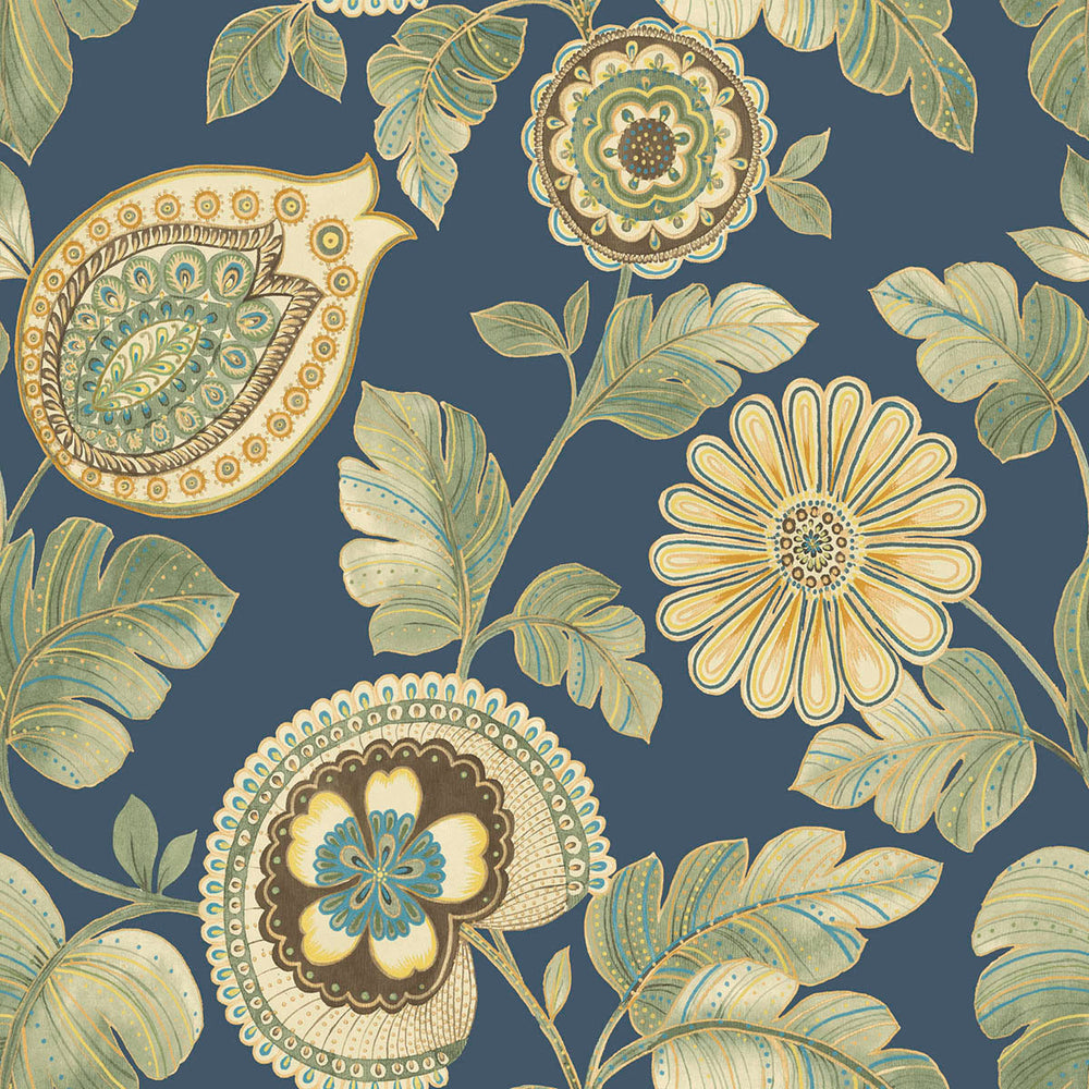 Boho Rhapsody Champlain and Rosemary Calypso Paisley Leaf Fabric