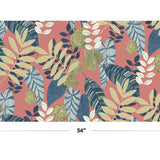 Boho Rhapsody Redwood and Olive Tropicana Leaves Fabric