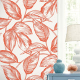 SC20001 leaf botanical wallpaper decor from the Summer House collection by Seabrook Designs