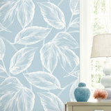 SC20022 leaf botanical wallpaper decor from the Summer House collection by Seabrook Designs