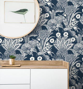SC20102 palm grove wallpaper decor from the Summer House collection by Seabrook Designs