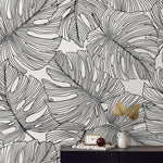 SC20200 palm leaf wallpaper decor from the Summer House collection by Seabrook Designs