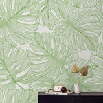 SC20204 palm leaf wallpaper decor from the Summer House collection by Seabrook Designs
