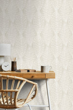 SC20305 leaf wallpaper office from the Summer House collection by Seabrook Designs