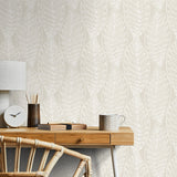 SC20305 leaf wallpaper office from the Summer House collection by Seabrook Designs