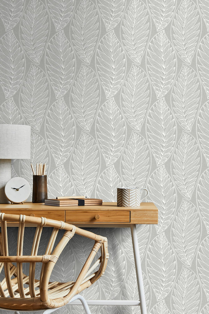 SC20308 leaf wallpaper decor from the Summer House collection by Seabrook Designs
