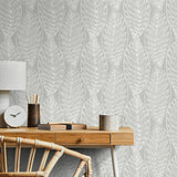 SC20308 leaf wallpaper decor from the Summer House collection by Seabrook Designs