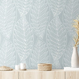SC20312 leaf wallpaper decor from the Summer House collection by Seabrook Designs