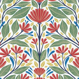 SC20601 folk floral wallpaper from the Summer House collection by Seabrook Designs