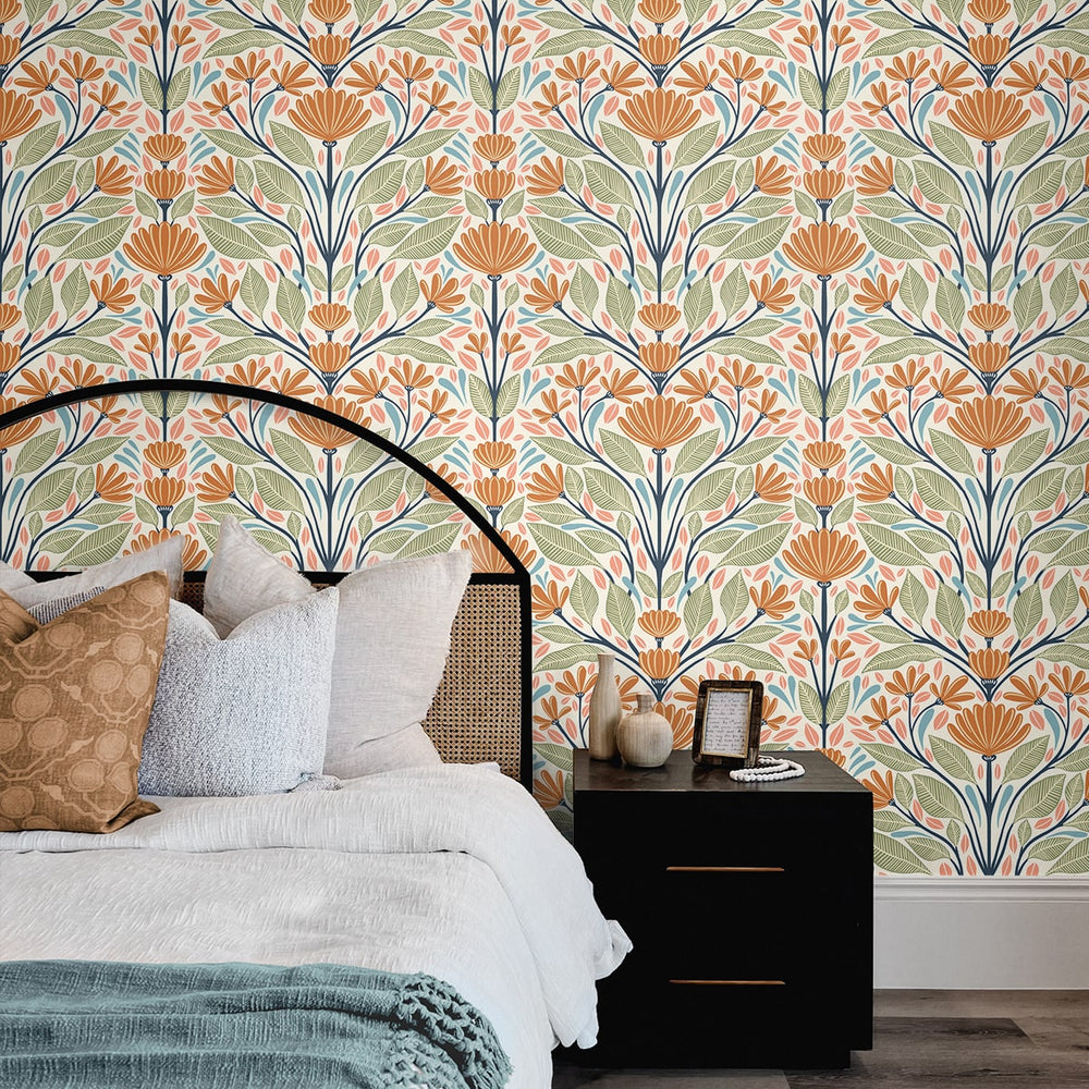 
                  
                    SC20606 folk floral wallpaper bedroom from the Summer House collection by Seabrook Designs
                  
                
