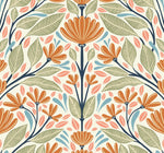 SC20606 folk floral wallpaper from the Summer House collection by Seabrook Designs