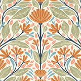 SC20606 folk floral wallpaper from the Summer House collection by Seabrook Designs