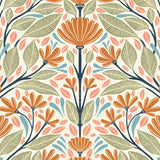 SC20606 folk floral wallpaper from the Summer House collection by Seabrook Designs