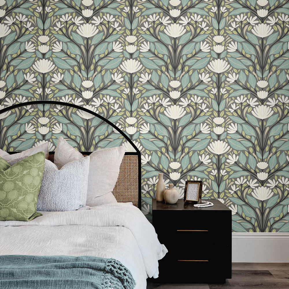 
                  
                    SC20608 folk floral wallpaper bedroom from the Summer House collection by Seabrook Designs
                  
                