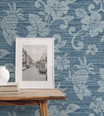SC20802 floral vinyl wallpaper decor from the Summer House collection by Seabrook Designs