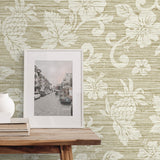 SC20805 floral vinyl wallpaper decor from the Summer House collection by Seabrook Designs