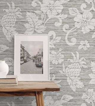 SC20808 floral vinyl wallpaper decor from the Summer House collection by Seabrook Designs