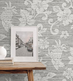 SC20808 floral vinyl wallpaper decor from the Summer House collection by Seabrook Designs
