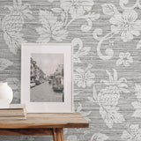 SC20808 floral vinyl wallpaper decor from the Summer House collection by Seabrook Designs