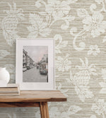 SC20815 floral vinyl wallpaper decor from the Summer House collection by Seabrook Designs