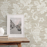 SC20815 floral vinyl wallpaper decor from the Summer House collection by Seabrook Designs