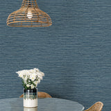 SC20902 faux jute textured vinyl wallpaper dining room from the Summer House collection by Seabrook Designs