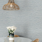 SC20912 faux jute textured vinyl wallpaper dining room from the Summer House collection by Seabrook Designs