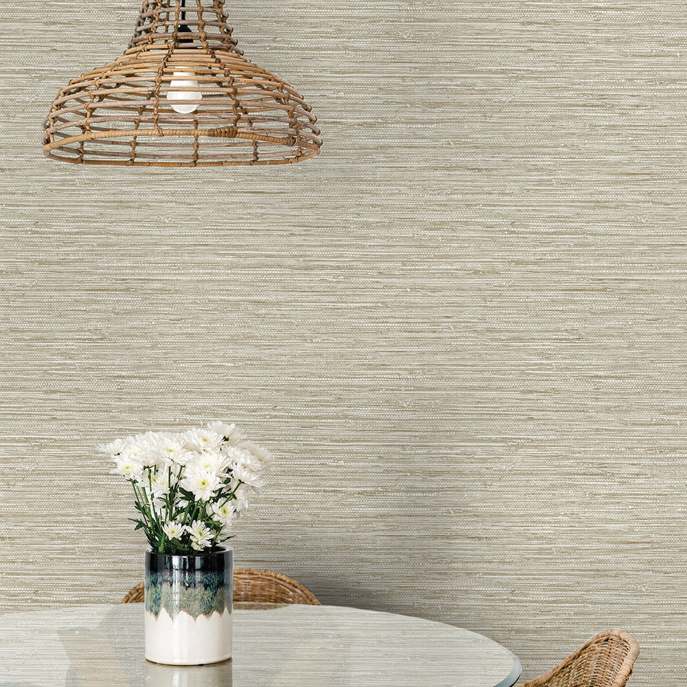 
                  
                    SC20915 faux jute textured vinyl wallpaper dining room from the Summer House collection by Seabrook Designs
                  
                
