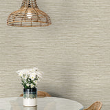 SC20915 faux jute textured vinyl wallpaper dining room from the Summer House collection by Seabrook Designs