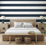 SC21002 striped stringcloth wallpaper bedroom from the Summer House collection by Seabrook Designs