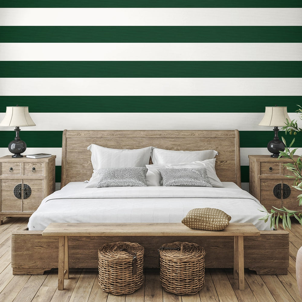 
                  
                    SC21004 striped stringcloth wallpaper bedroom from the Summer House collection by Seabrook Designs
                  
                