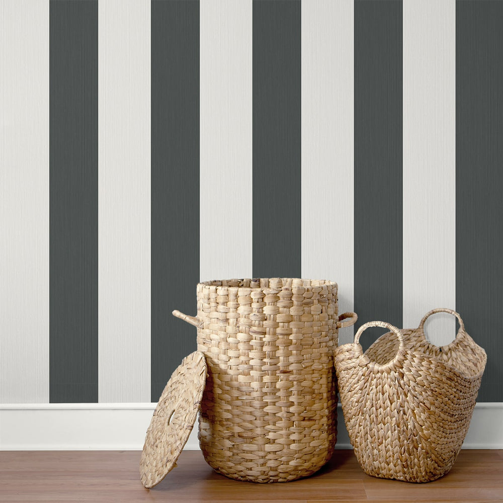 SC21008 striped stringcloth wallpaper decor from the Summer House collection by Seabrook Designs