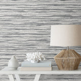 SC21100 striped stringcloth wallpaper decor from the Summer House collection by Seabrook Designs