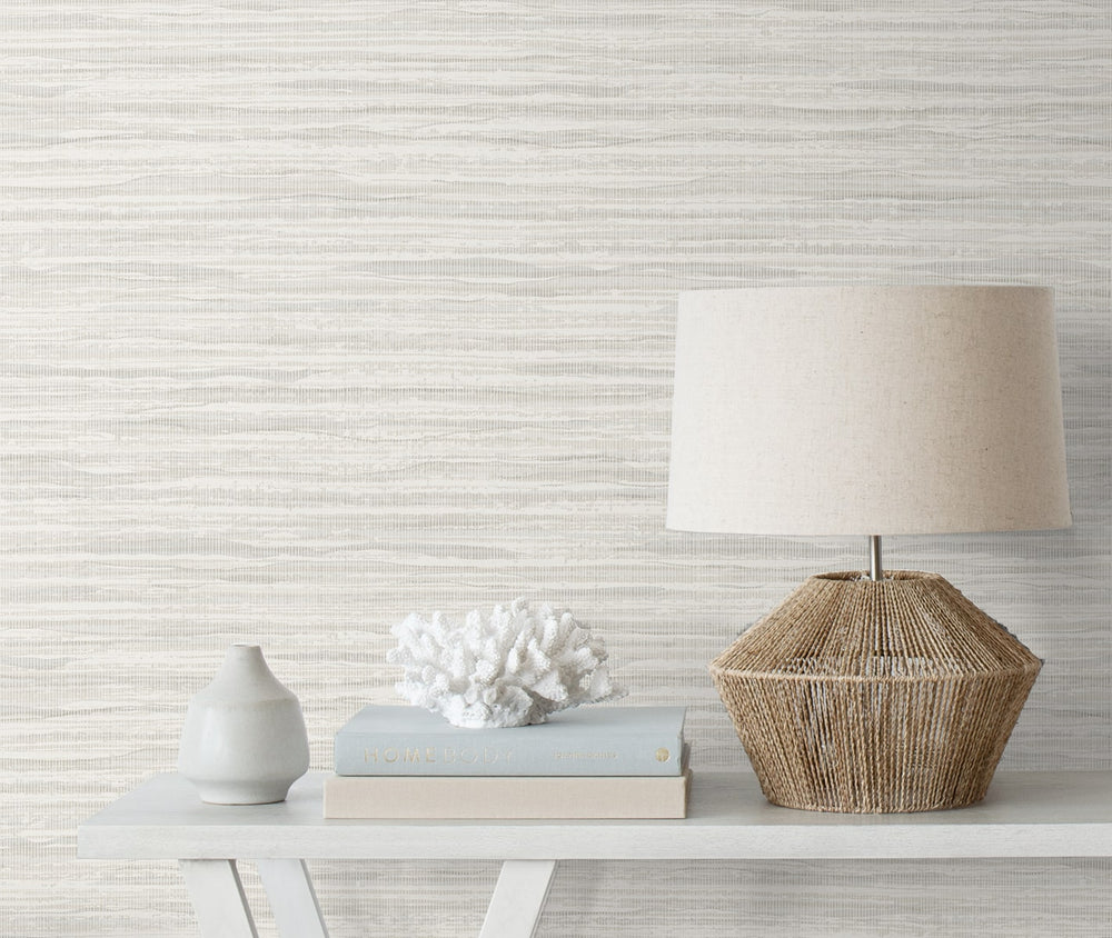 SC21108 striped stringcloth wallpaper decor from the Summer House collection by Seabrook Designs