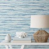 SC21122 striped stringcloth wallpaper decor from the Summer House collection by Seabrook Designs