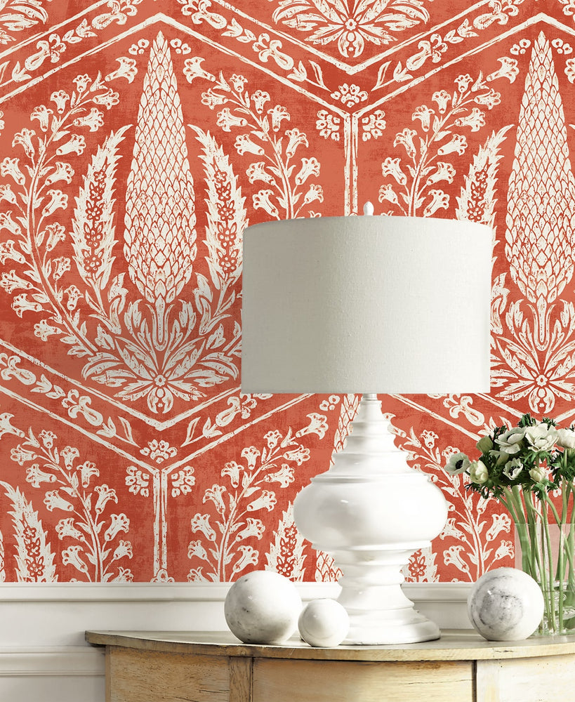SC21401 botanical wallpaper decor from the Summer House collection by Seabrook Designs