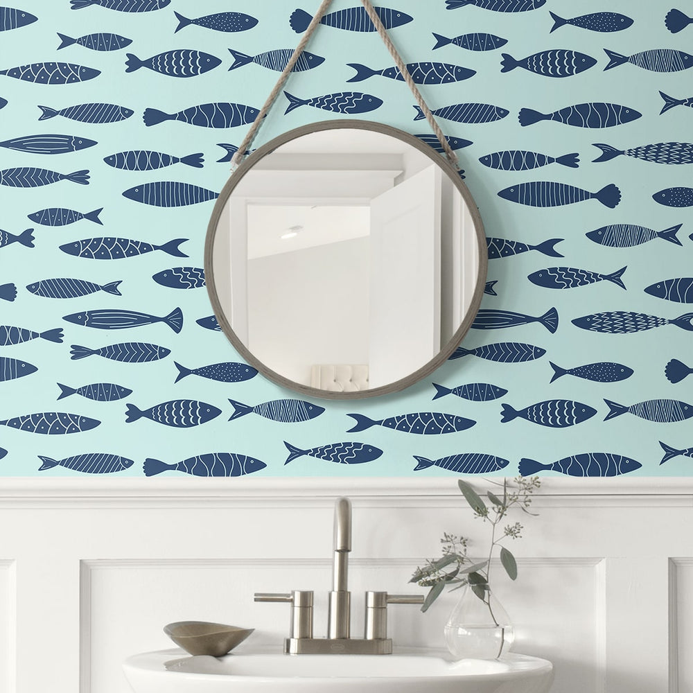 
                  
                    SC21502 fish coastal wallpaper bathroom from the Summer House collection by Seabrook Designs
                  
                