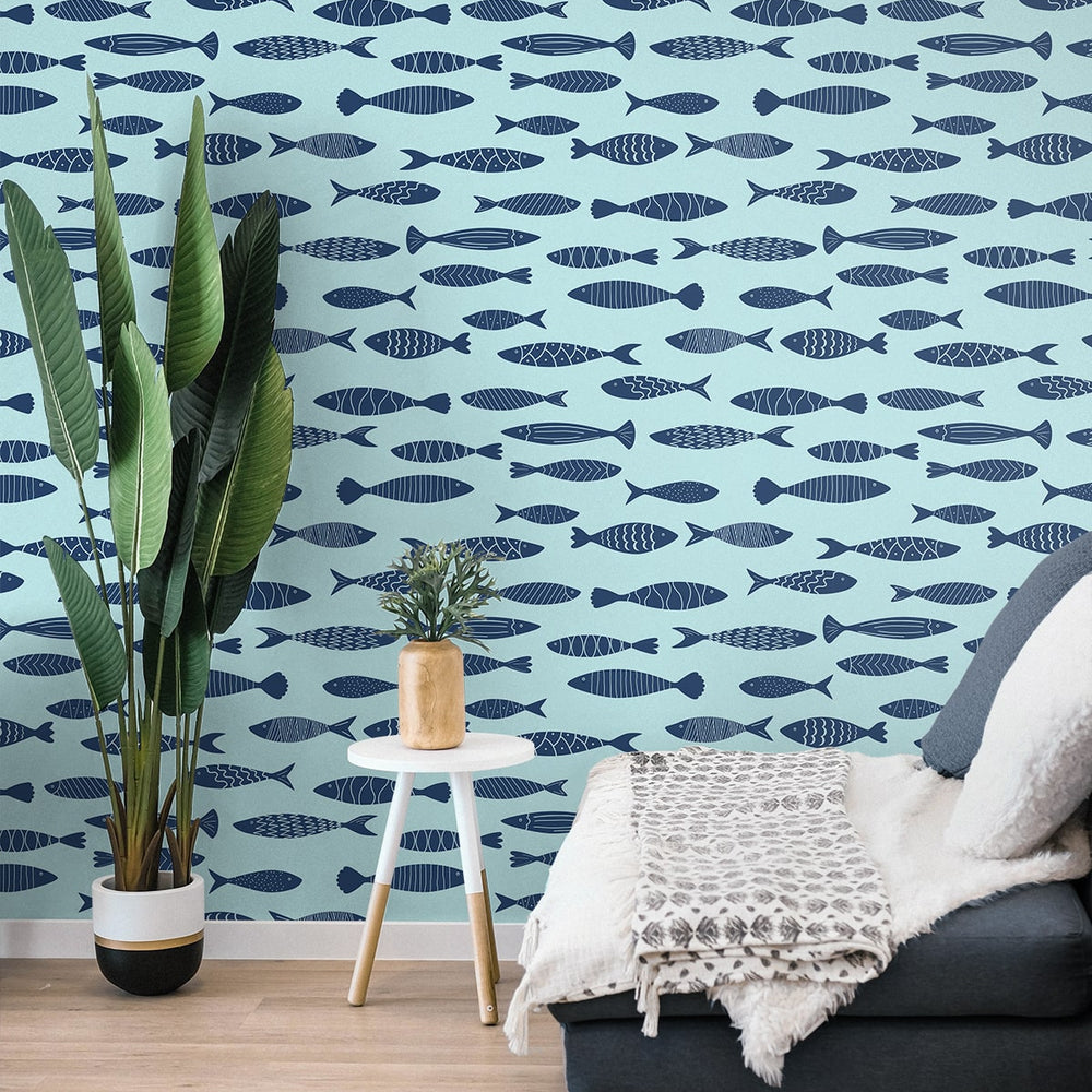 
                  
                    SC21502 fish coastal wallpaper living room from the Summer House collection by Seabrook Designs
                  
                