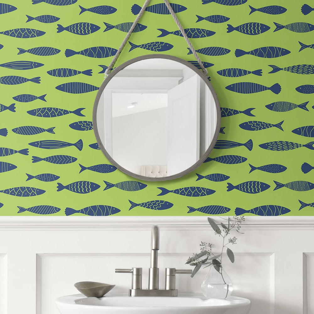 
                  
                    SC21504 fish coastal wallpaper bathroom from the Summer House collection by Seabrook Designs
                  
                
