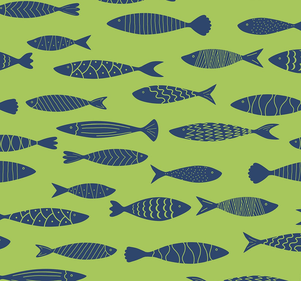 SC21504 fish coastal wallpaper from the Summer House collection by Seabrook Designs