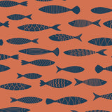 SC21506 fish coastal wallpaper from the Summer House collection by Seabrook Designs