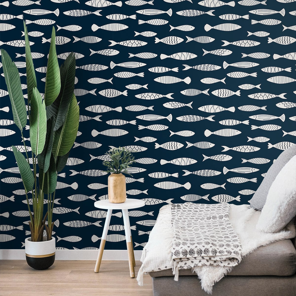 
                  
                    SC21512 fish coastal wallpaper living room from the Summer House collection by Seabrook Designs
                  
                