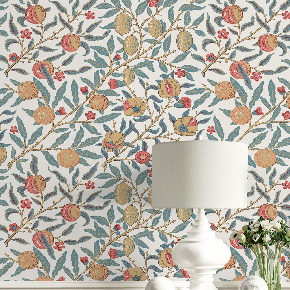 SD20601 Sutton Pomegranate botanical wallpaper decor from Say Decor