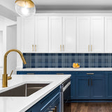 SG10002 rad plaid peel and stick removable wallpaper kitchen from The Sojourn Collection by Stacy Garcia Home