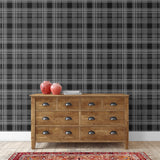 SG10010 rad plaid peel and stick removable wallpaper decor from The Sojourn Collection by Stacy Garcia Home